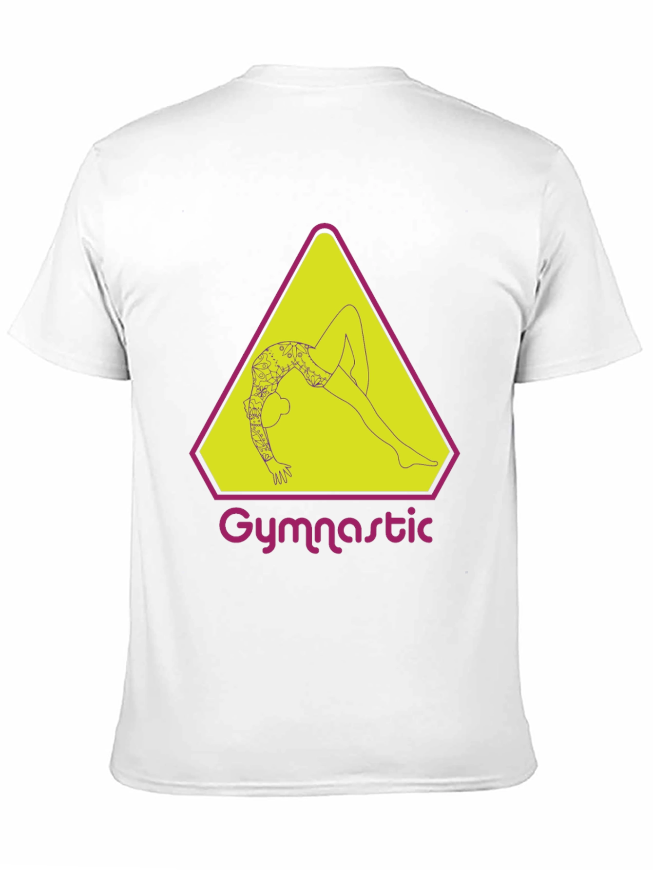 Camiseta Negra con Diseño de Gimnasta