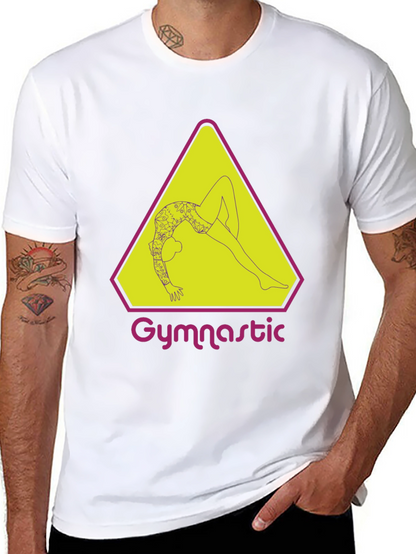 Camiseta Negra con Diseño de Gimnasta