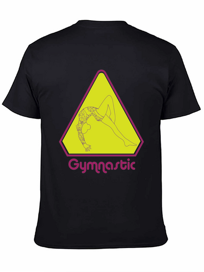 Camiseta Negra con Diseño de Gimnasta