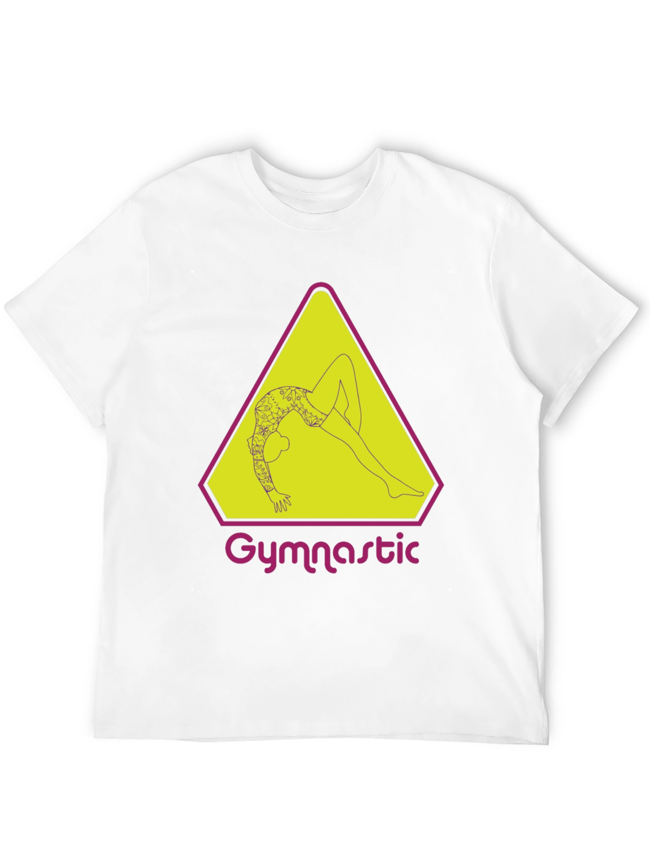 Camiseta Negra con Diseño de Gimnasta