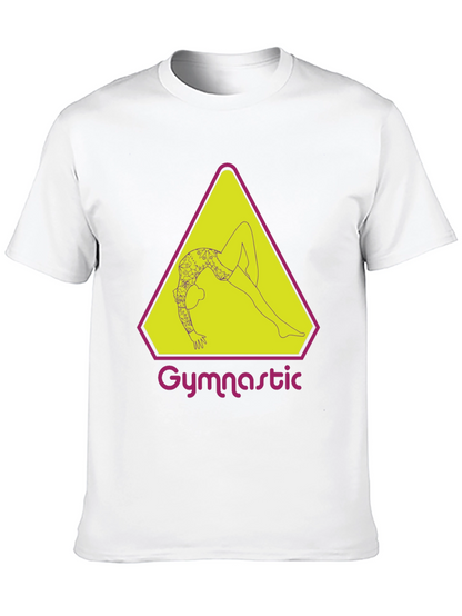 Camiseta Negra con Diseño de Gimnasta