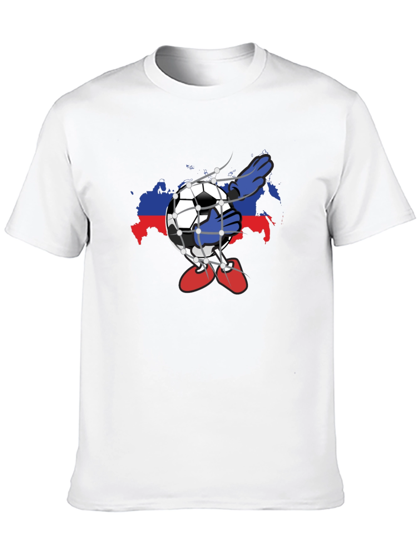 Camiseta Negra Fútbol Rusia Diseño Único
