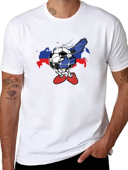Camiseta Negra Fútbol Rusia Diseño Único