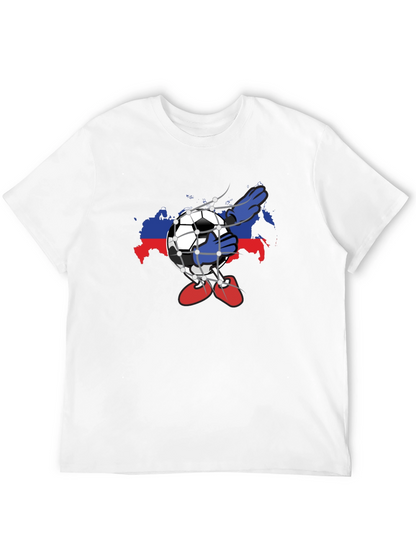 Camiseta Negra Fútbol Rusia Diseño Único