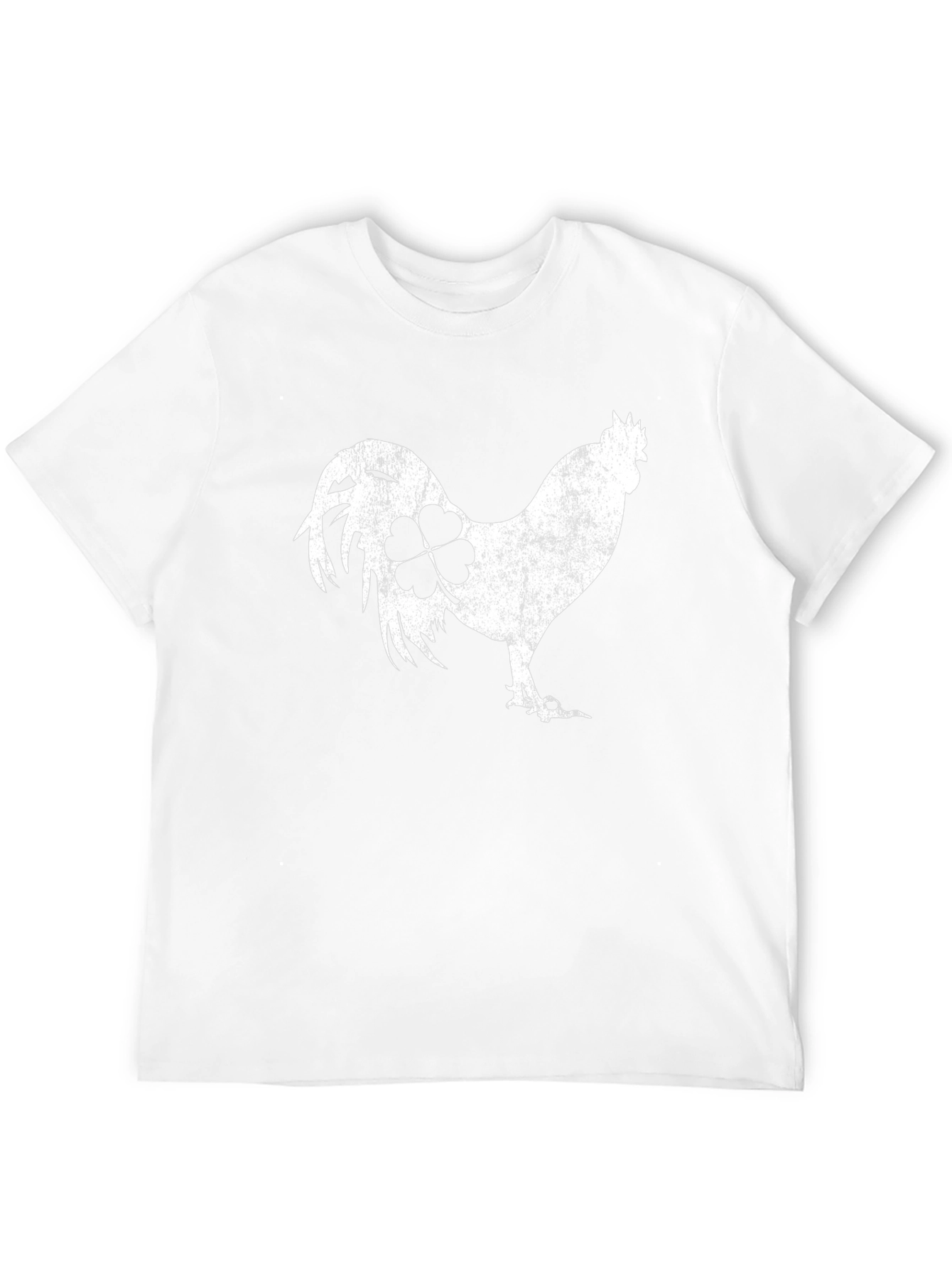 Camiseta Negra Gallo Trébol Suerte