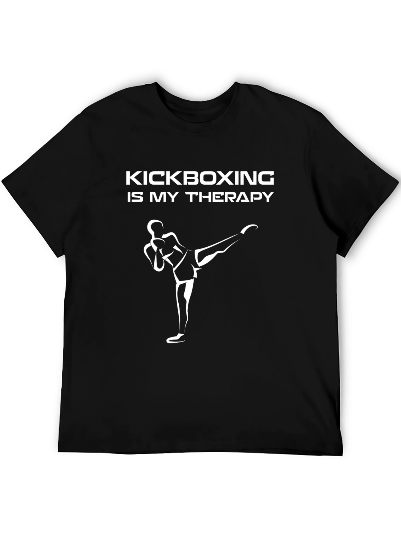 Camiseta Negra: Kickboxing es mi Terapia