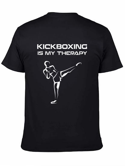 Camiseta Negra: Kickboxing es mi Terapia