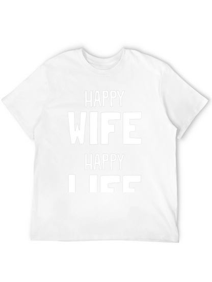 Camiseta Hombre: Esposa Feliz Vida Feliz