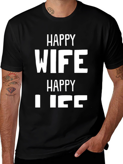 Camiseta Hombre: Esposa Feliz Vida Feliz