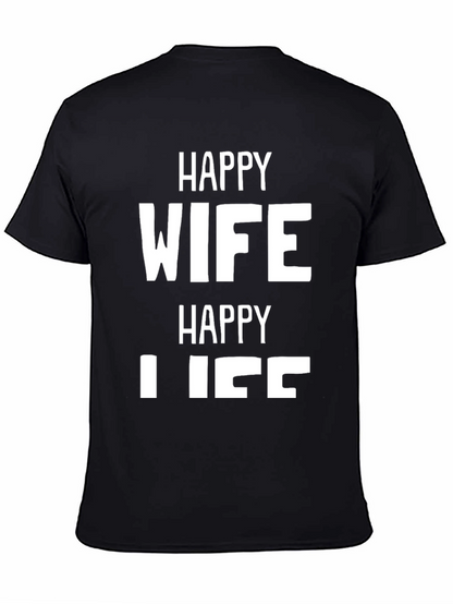 Camiseta Hombre: Esposa Feliz Vida Feliz