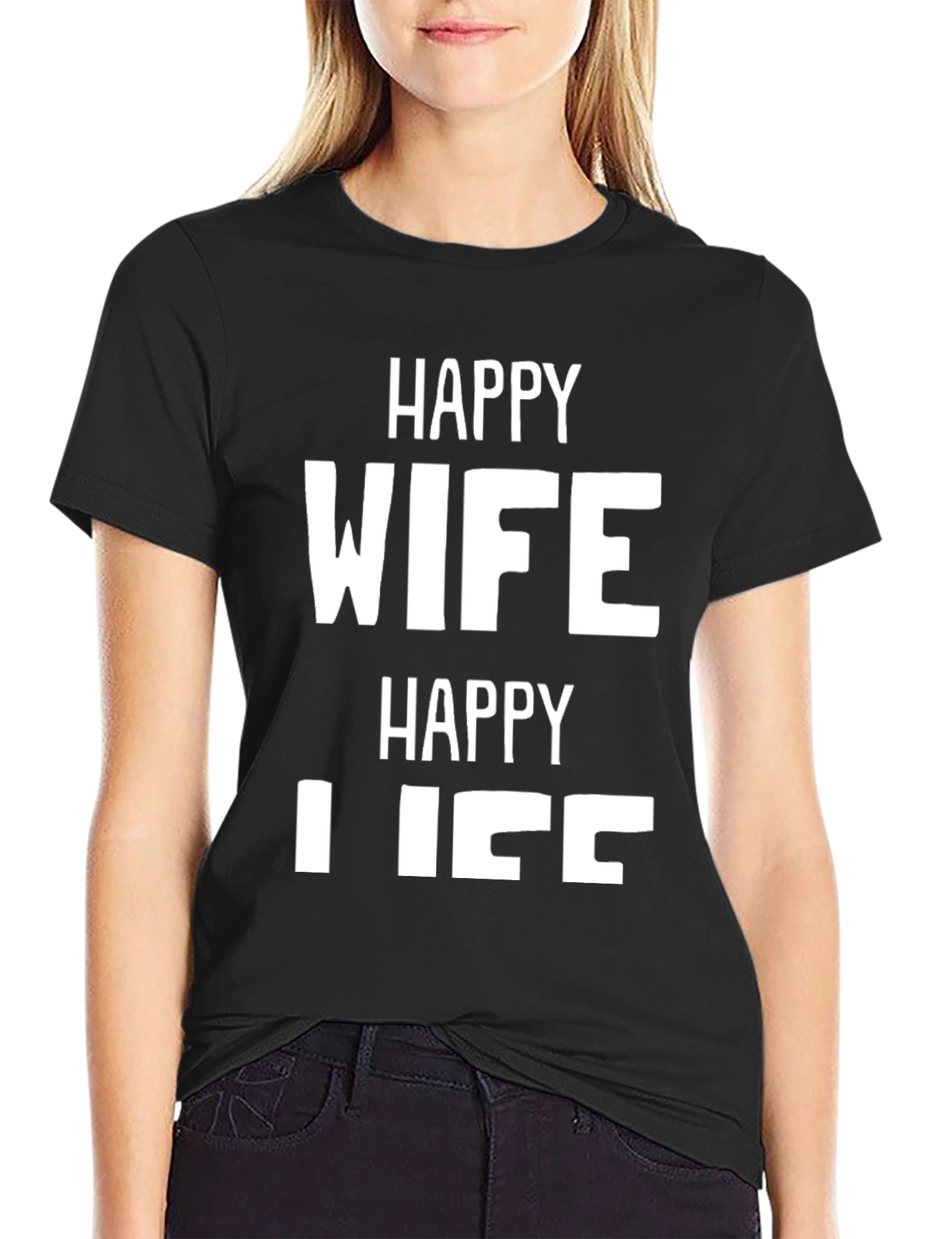 Camiseta Hombre: Esposa Feliz Vida Feliz