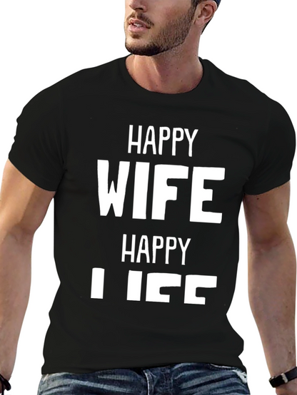 Camiseta Hombre: Esposa Feliz Vida Feliz