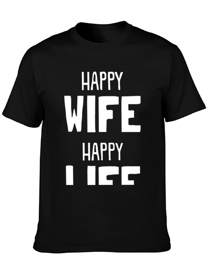 Camiseta Hombre: Esposa Feliz Vida Feliz