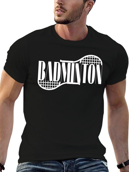 Camiseta Negra Badminton Raqueta Deportiva