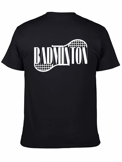 Camiseta Negra Badminton Raqueta Deportiva