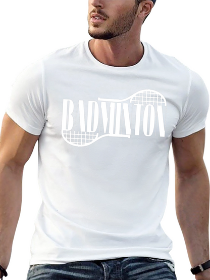 Camiseta Negra Badminton Raqueta Deportiva
