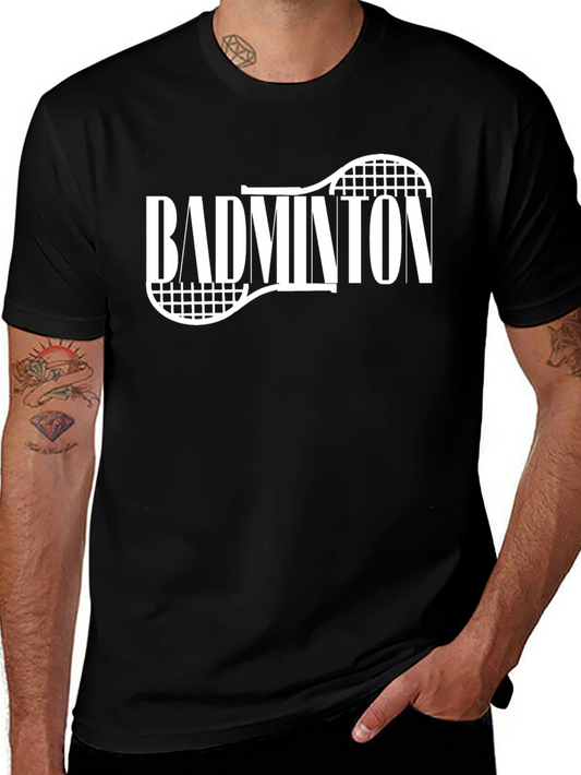 Camiseta Negra Badminton Raqueta Deportiva