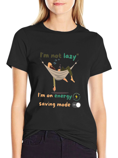 Camiseta Hombre No Soy Perezoso Modo Ahorro Energía