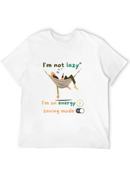 Camiseta Hombre No Soy Perezoso Modo Ahorro Energía