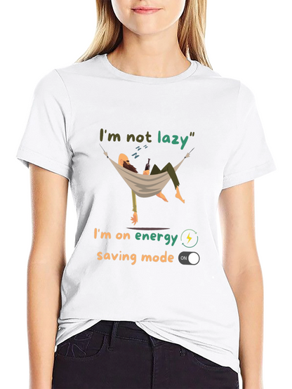 Camiseta Hombre No Soy Perezoso Modo Ahorro Energía