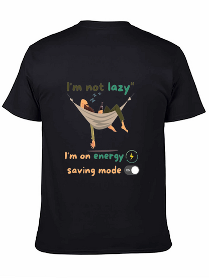 Camiseta Hombre No Soy Perezoso Modo Ahorro Energía