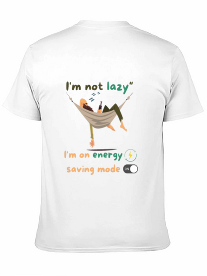 Camiseta Hombre No Soy Perezoso Modo Ahorro Energía
