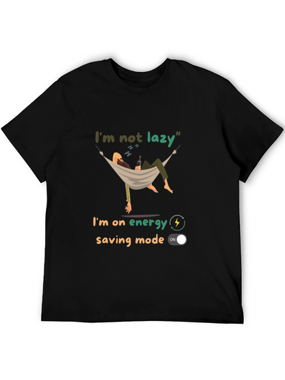Camiseta Hombre No Soy Perezoso Modo Ahorro Energía
