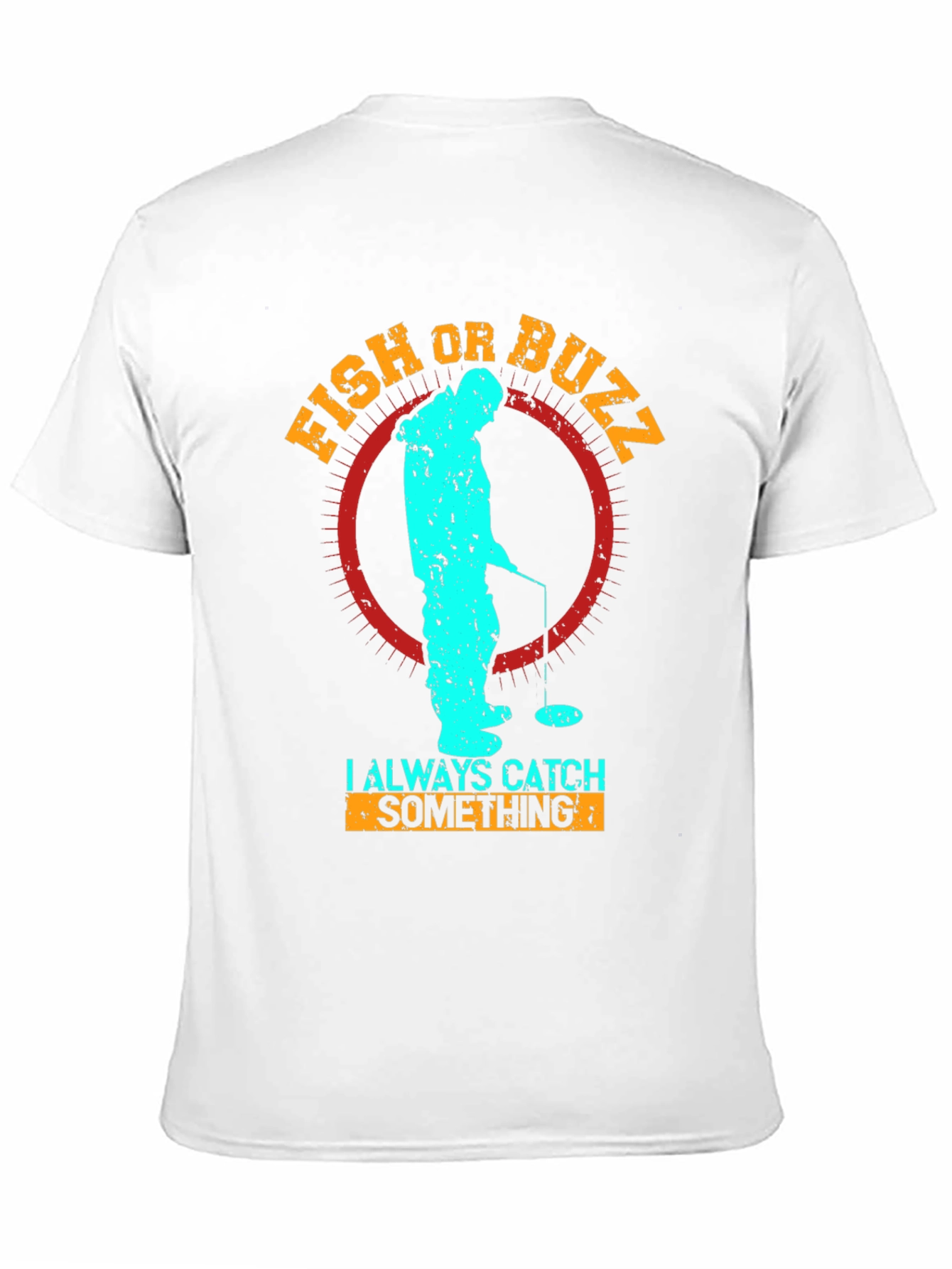 Camiseta Negra con Diseño de Pesca en Hielo