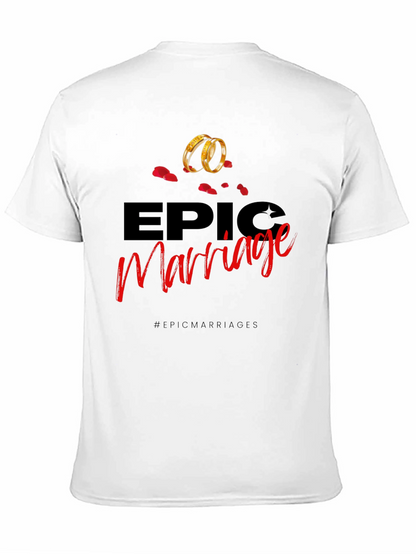 Camiseta Negra con Diseño Epic Marriage