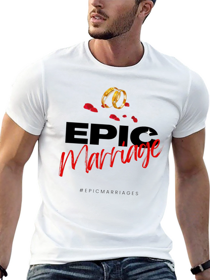 Camiseta Negra con Diseño Epic Marriage