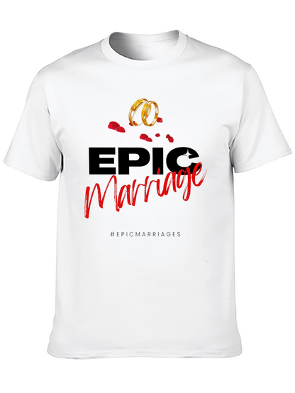 Camiseta Negra con Diseño Epic Marriage