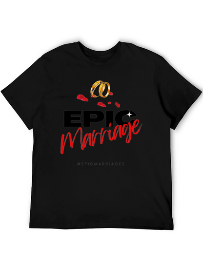 Camiseta Negra con Diseño Epic Marriage