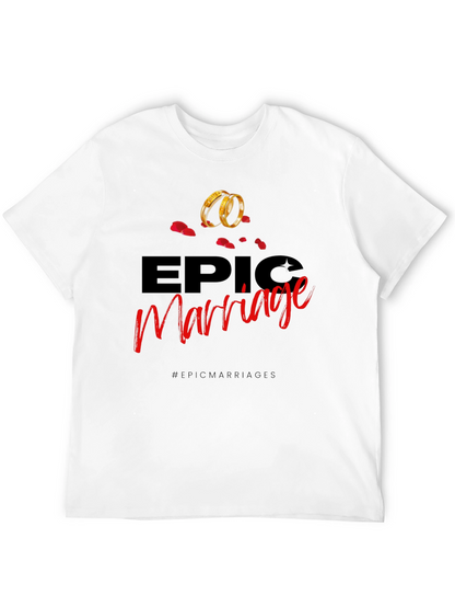Camiseta Negra con Diseño Epic Marriage