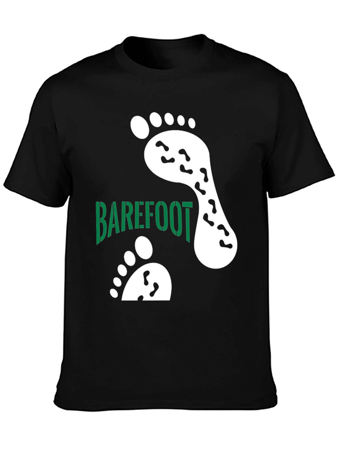 Camiseta Negra Barefoot Estampada