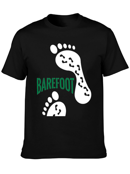 Camiseta Negra Barefoot Estampada