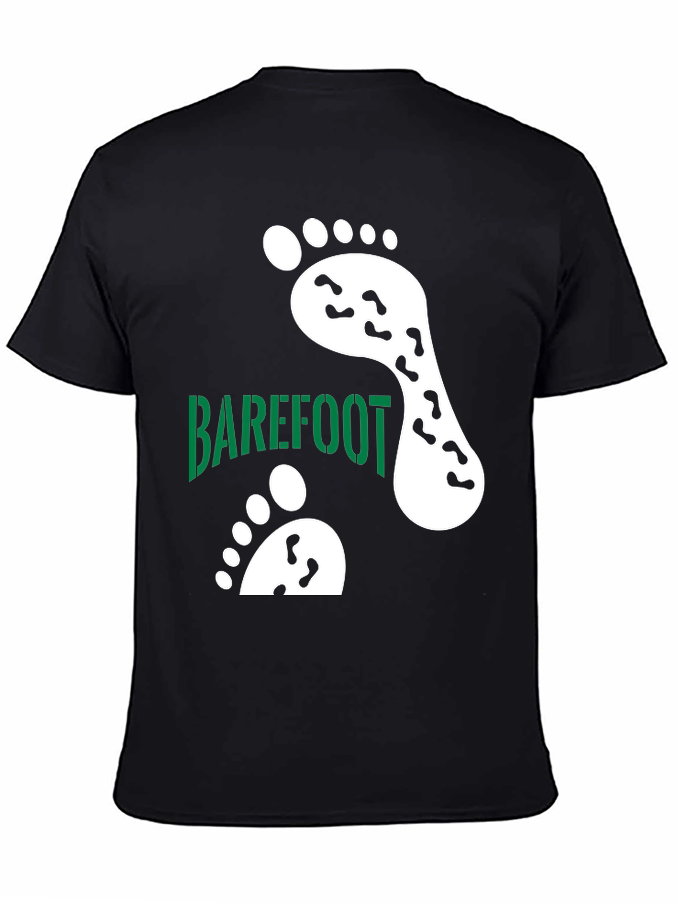 Camiseta Negra Barefoot Estampada