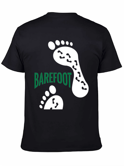 Camiseta Negra Barefoot Estampada