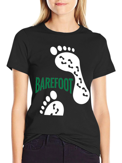 Camiseta Negra Barefoot Estampada