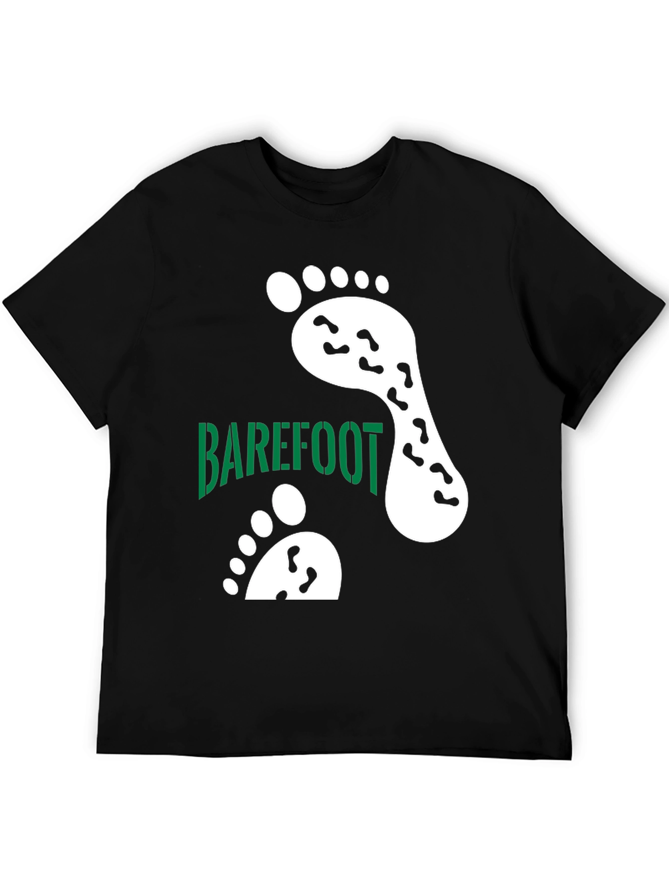 Camiseta Negra Barefoot Estampada