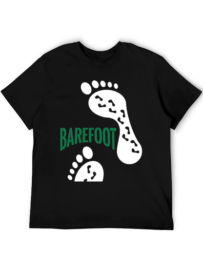 Camiseta Negra Barefoot Estampada