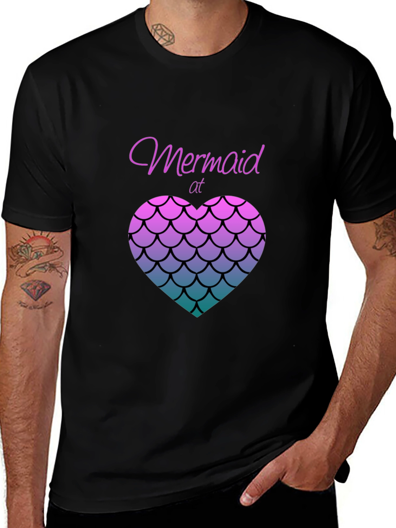 Camiseta Negra Mermaid At Heart