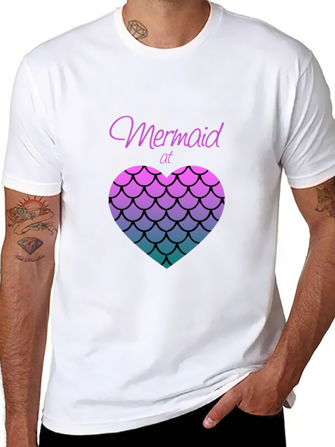 Camiseta Negra Mermaid At Heart