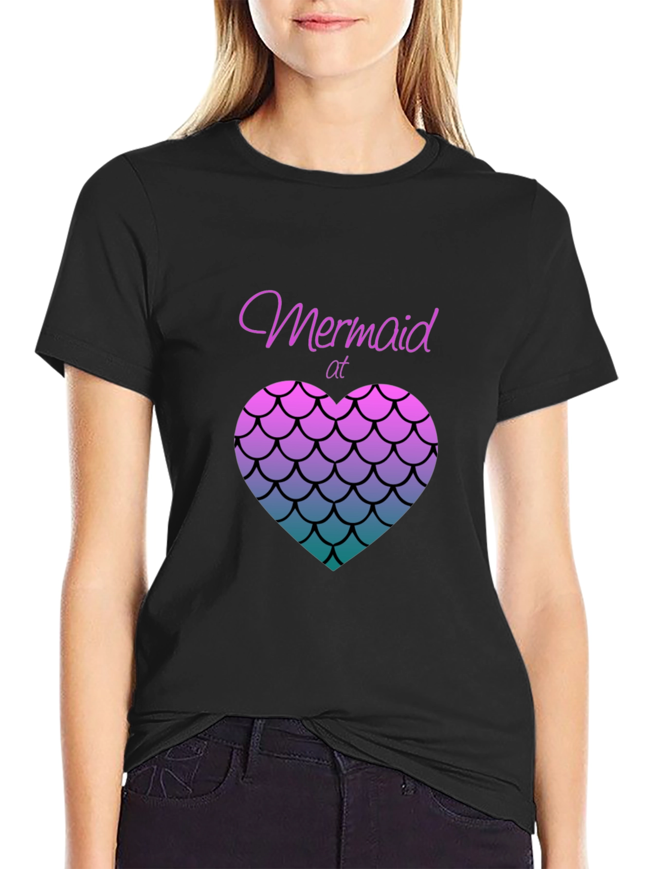 Camiseta Negra Mermaid At Heart