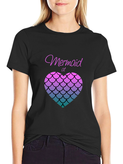 Camiseta Negra Mermaid At Heart