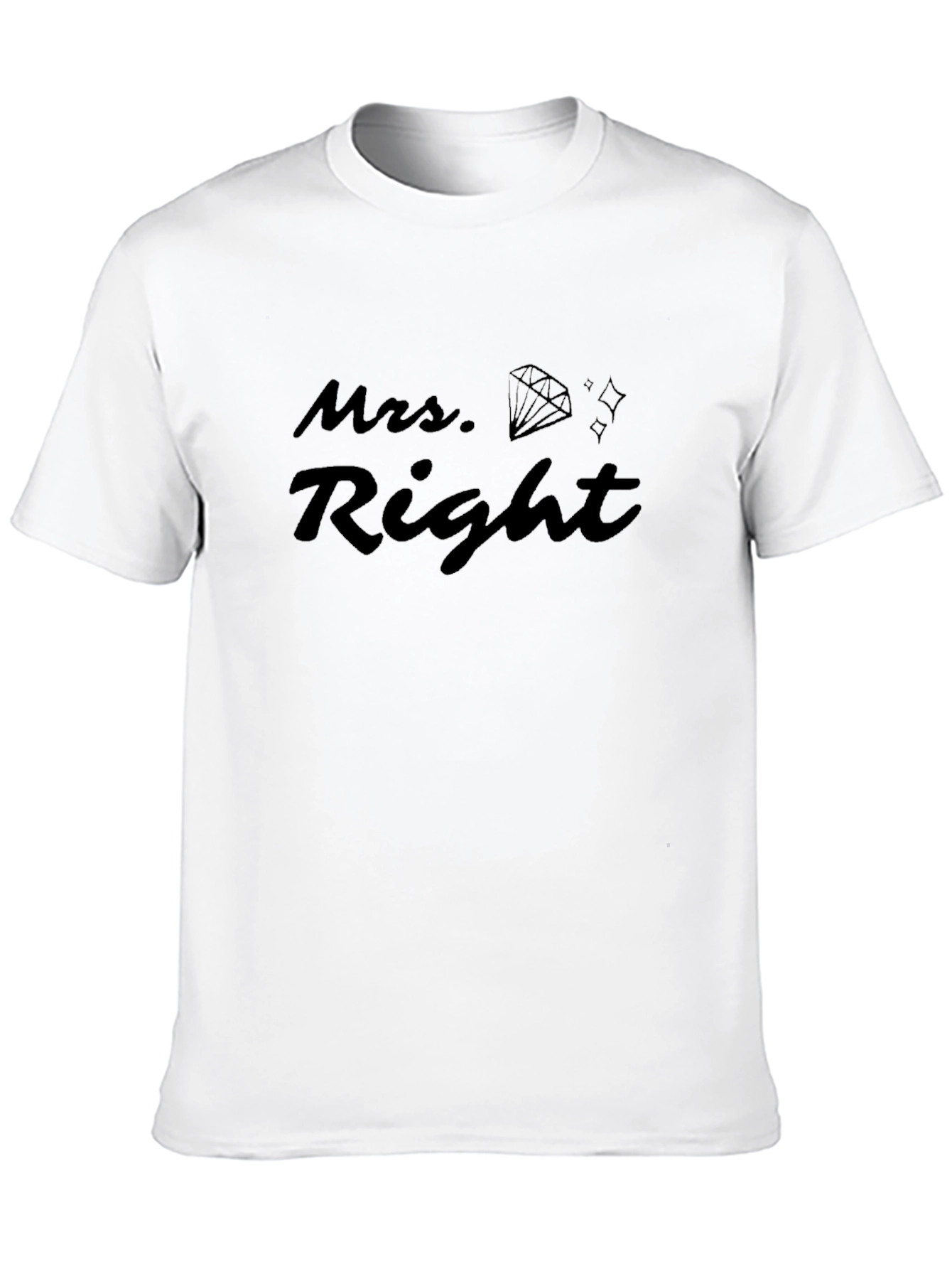 Camiseta Negra Mrs. Right para Hombre