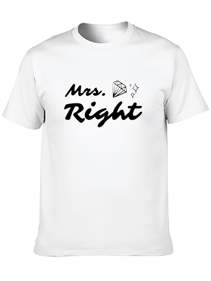 Camiseta Negra Mrs. Right para Hombre