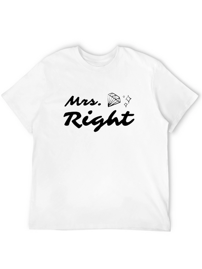 Camiseta Negra Mrs. Right para Hombre