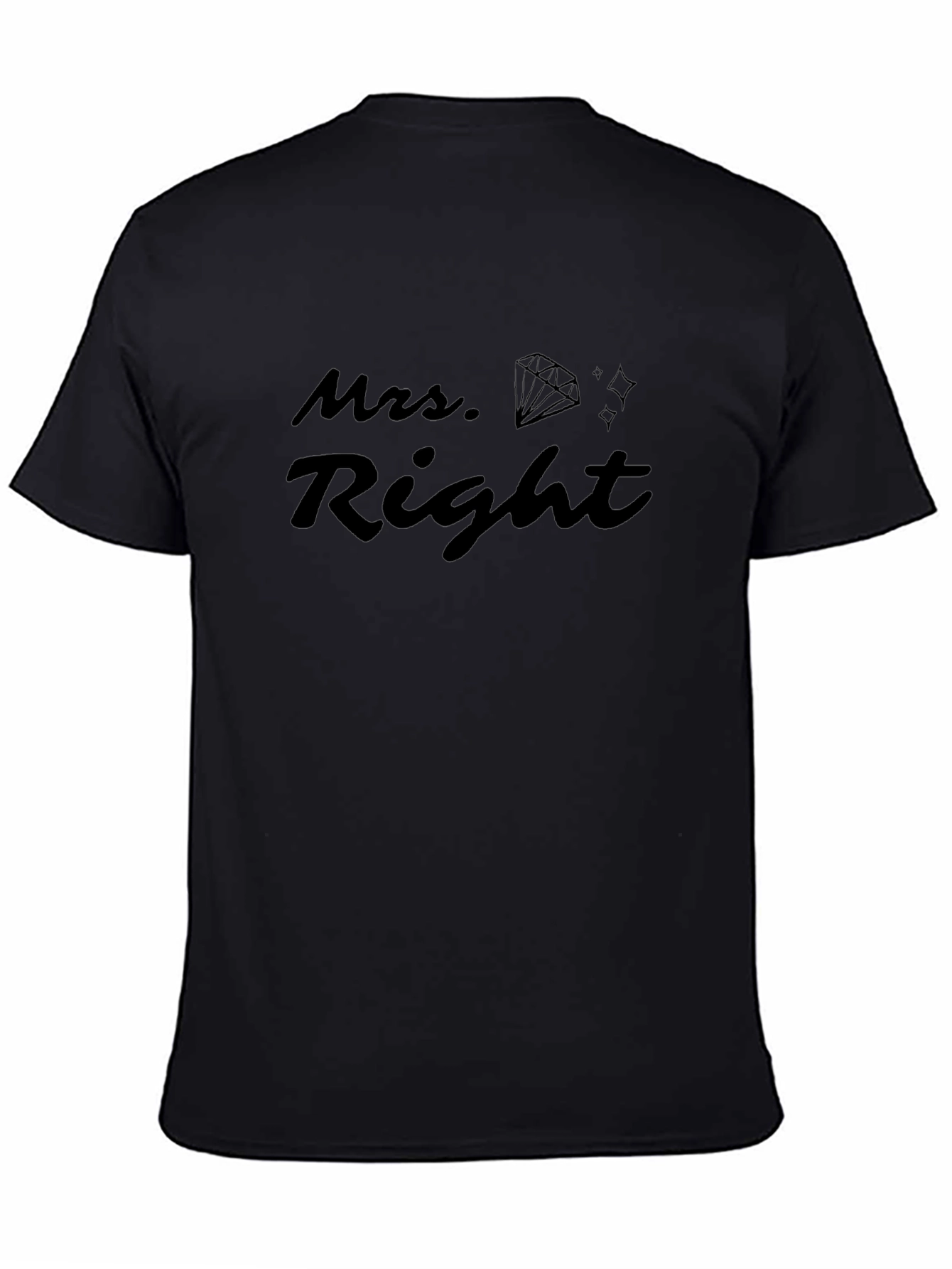 Camiseta Negra Mrs. Right para Hombre