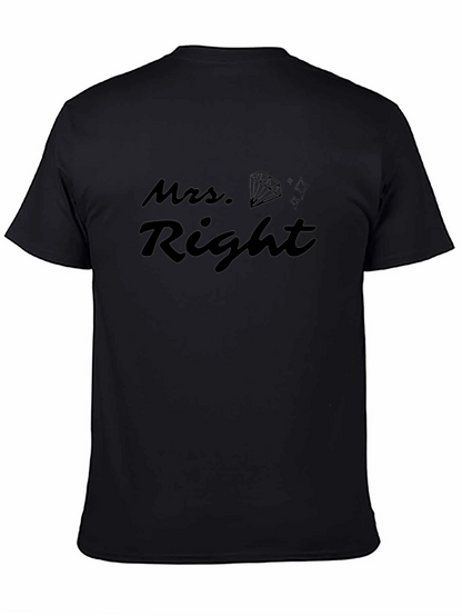 Camiseta Negra Mrs. Right para Hombre