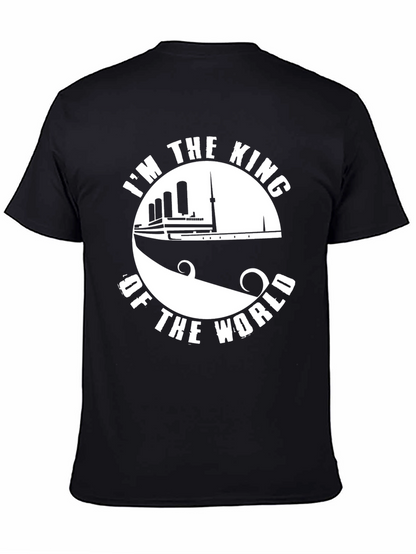 Camiseta Negra Soy el Rey del Mundo Titanic